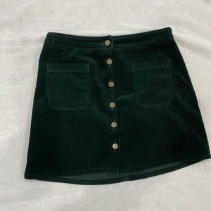 Corduroy mini skirt